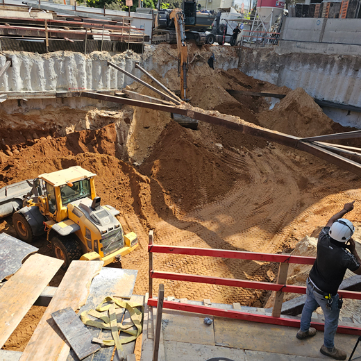 חפירת מרתף למפלס